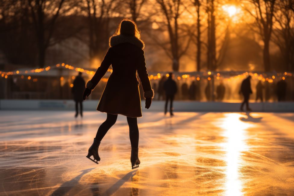 woman ice skating